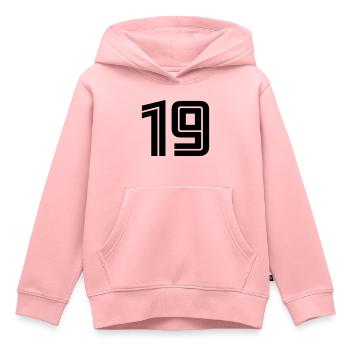 19 - Kinder Premium Organic Hoodie - Rosa - Vorne - AI Model Kid Female (0cm)