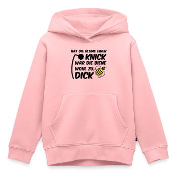 Biene zu dick Blume Knick Blüte - Kinder Premium Organic Hoodie - Rosa - Vorne - AI Model Kid Female (0cm)