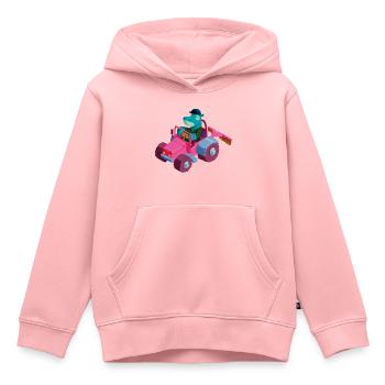 Hippo in a tractor - Kids Premium Organic Hoodie - rose - Front - AI Model Kid Female (0cm)