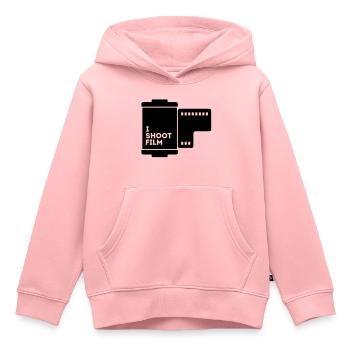 JE TIRE FILM FILM ROLE - Sweat Premium à capuche enfant bio - rose - Devant - AI Model Kid Female (0cm)