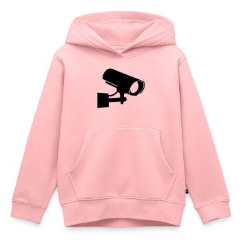 kamera__f1 - Sweat Premium à capuche enfant bio - rose - Devant - AI Model Kid Female (0cm)