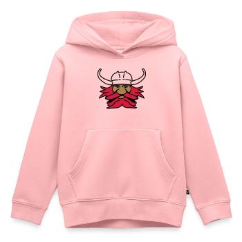 wickinger_3c - Sweat Premium à capuche enfant bio - rose - Devant - AI Model Kid Female (0cm)