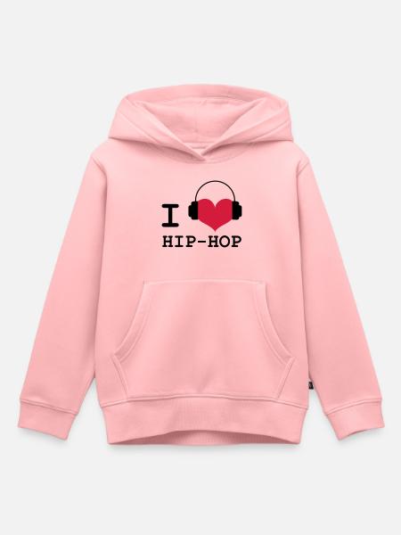 I Love Hip-Hop - Kids Premium Organic Hoodie - rose