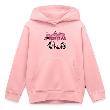 Im nächsten Leben werde ich Spielerfrau - Kinder Premium Organic Hoodie - Rosa - Vorne - AI Model Kid Female (0cm)