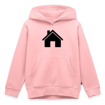 Maison - Sweat Premium à capuche enfant bio - rose - Devant - AI Model Kid Female (0cm)