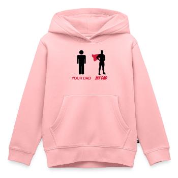 Your Dad - My Dad - Sweat Premium à capuche enfant bio - rose - Devant - AI Model Kid Female (0cm)