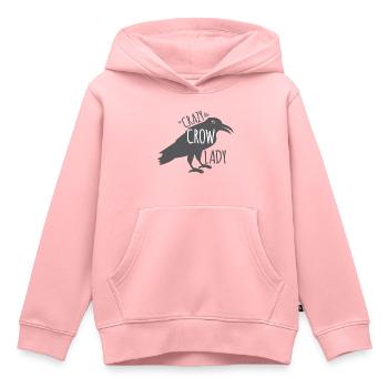Crazy crow lady - Kids Premium Organic Hoodie - rose - Front - AI Model Kid Female (0cm)