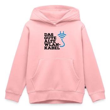 WLAN Kabel Computer Shirt - Kinder Premium Organic Hoodie - Rosa - Vorne - AI Model Kid Female (0cm)