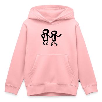 Hand in Hand - Kinder Premium Organic Hoodie - Rosa - Vorne - AI Model Kid Female (0cm)