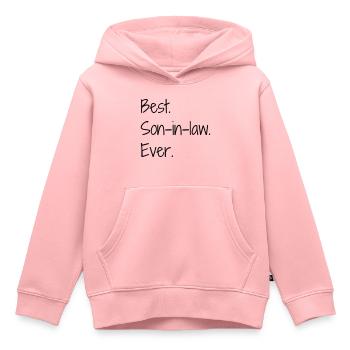 Beau-père belle-mère belle fille beau fils - Sweat Premium à capuche enfant bio - rose - Devant - AI Model Kid Female (0cm)