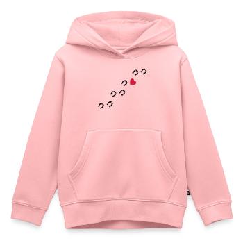 Symbole - Hufe Herz - Kinder Premium Organic Hoodie - Rosa - Vorne - AI Model Kid Female (0cm)