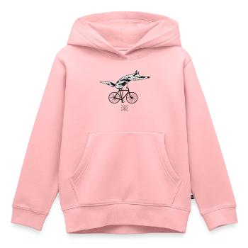 Schneller Fahrradfahrer - Kinder Premium Organic Hoodie - Rosa - Vorne - AI Model Kid Female (0cm)
