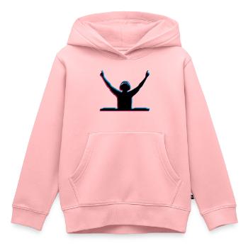 DJ effet 3D - Sweat Premium à capuche enfant bio - rose - Devant - AI Model Kid Female (0cm)