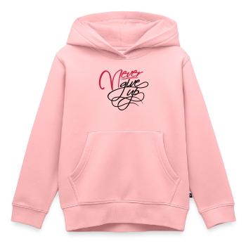 N’abandonnez jamais - Sweat Premium à capuche enfant bio - rose - Devant - AI Model Kid Female (0cm)