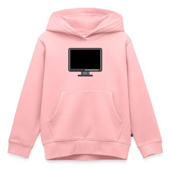 Icon Logo Computer Screen - Kids Premium Organic Hoodie - rose - Front - AI Model Kid Female (0cm)