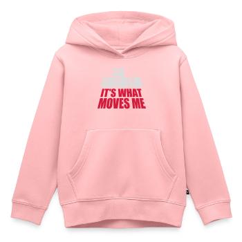 c’est ce qui m’émeut - Sweat Premium à capuche enfant bio - rose - Devant - AI Model Kid Female (0cm)