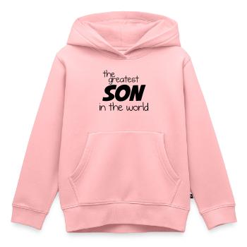 Le plus grand fils du monde - Noir - Sweat Premium à capuche enfant bio - rose - Devant - AI Model Kid Female (0cm)