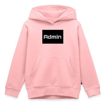 ADMIN Whitewords/Blackbackround - Kinder Premium Organic Hoodie - Rosa - Vorne - AI Model Kid Female (0cm)