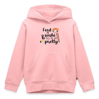Feed me Sushi & tell me I´m pretty - Kinder Premium Organic Hoodie - Rosa - Vorne - AI Model Kid Female (0cm)