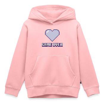 Game Over Coeur violet - Sweat Premium à capuche enfant bio - rose - Devant - AI Model Kid Female (0cm)