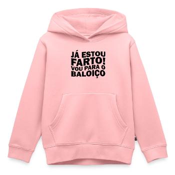 Já estou farto! Vou para o baloiço. - Kinder Premium Organic Hoodie - Rosa - Vorne - AI Model Kid Female (0cm)