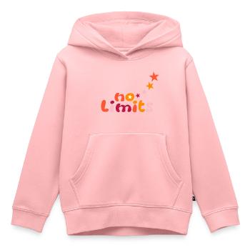 Pas de limites en jaune, orange, rouge - Sweat Premium à capuche enfant bio - rose - Devant - AI Model Kid Female (0cm)