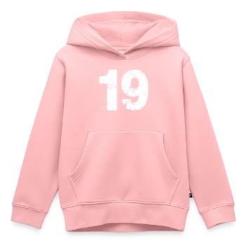 19 - Kinder Premium Organic Hoodie - Rosa - Vorne - AI Model Kid Female (0cm)