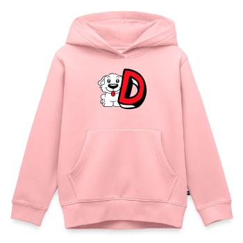 Dog D Letter Dog Sitting Small Dog Cute - Kids Premium Organic Hoodie - rose - Front - AI Model Kid Female (0cm)