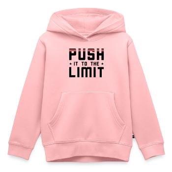 Push it to the limit - Kids Premium Organic Hoodie - rose - Front - AI Model Kid Female (0cm)