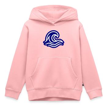 Ozean Welle - Kinder Premium Organic Hoodie - Rosa - Vorne - AI Model Kid Female (0cm)