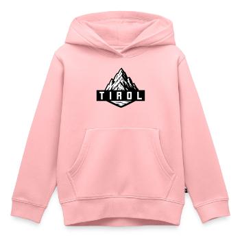 Montagne du Tyrol - Sweat Premium à capuche enfant bio - rose - Devant - AI Model Kid Female (0cm)