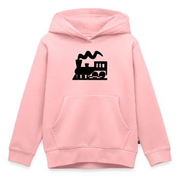 Lokomotive - Kinder Premium Organic Hoodie - Rosa - Vorne - AI Model Kid Female (0cm)
