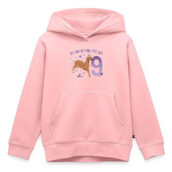 schleich® HORSE CLUB 9 Jahre Neunter Geburtstag - Kids Premium Organic Hoodie - rose - Front - AI Model Kid Female (0cm)