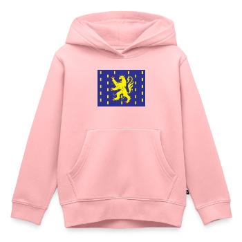 Franche Comté - Sweat Premium à capuche enfant bio - rose - Devant - AI Model Kid Female (0cm)