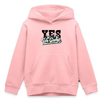 Farben änderbar | Yes We Camp - Kinder Premium Organic Hoodie - Rosa - Vorne - AI Model Kid Female (0cm)