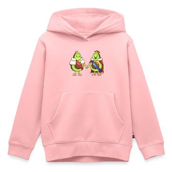 Avocado King&Queen - Kinder Premium Organic Hoodie - Rosa - Vorne - AI Model Kid Female (0cm)