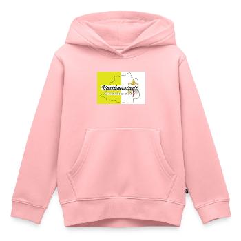 Vatikanstadt - Hauptstadt mit GPS & Flagge - Kinder Premium Organic Hoodie - Rosa - Vorne - AI Model Kid Female (0cm)