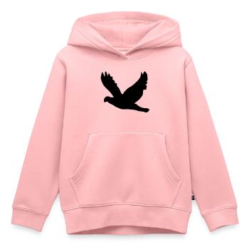 bird - Sweat Premium à capuche enfant bio - rose - Devant - AI Model Kid Female (0cm)