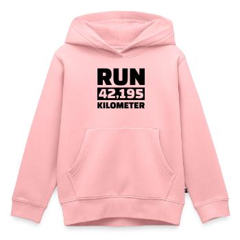 Marathon - Kids Premium Organic Hoodie - rose - Front - AI Model Kid Female (0cm)