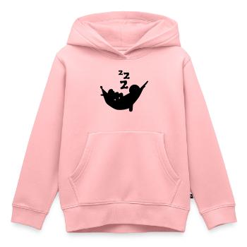 hammock sleep snore nap character - Kids Premium Organic Hoodie - rose - Front - AI Model Kid Female (0cm)