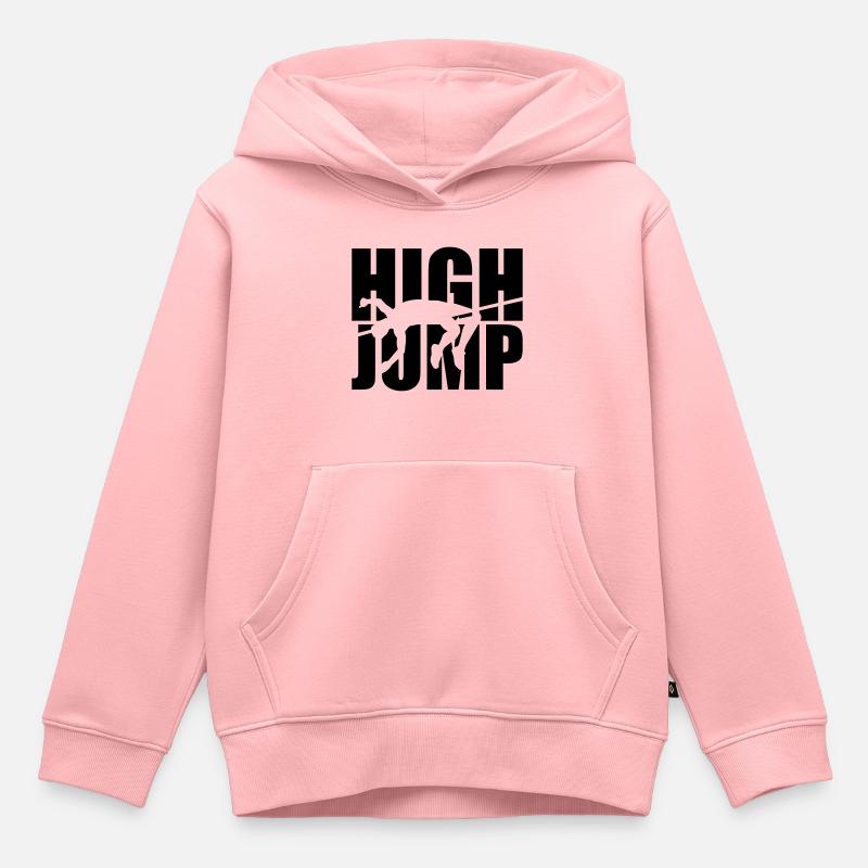 High jump - Sweat Premium à capuche enfant bio - rose