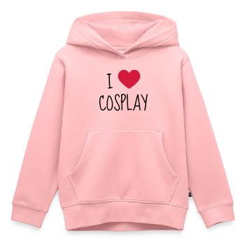 Cosplay / Cosplayer / Manga / Geek - Sweat Premium à capuche enfant bio - rose - Devant - AI Model Kid Female (0cm)