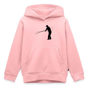 angler - Sweat Premium à capuche enfant bio - rose - Devant - AI Model Kid Female (0cm)