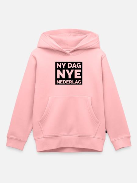Ny dag nye nederlag - Hettegenser Premium barn økologisk - rosa
