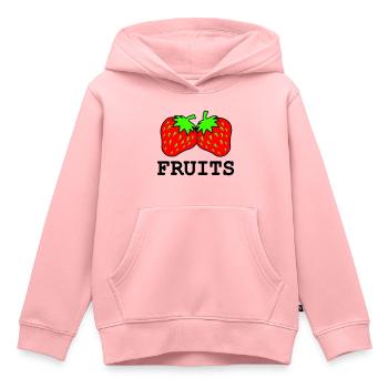 erdbeeren - Kinder Premium Organic Hoodie - Rosa - Vorne - AI Model Kid Female (0cm)
