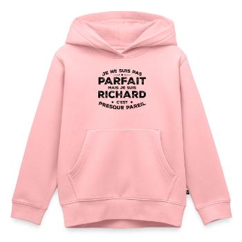 Richard Ein Vorname, eine Haltung Humor Richard - Kinder Premium Organic Hoodie - Rosa - Vorne - AI Model Kid Female (0cm)