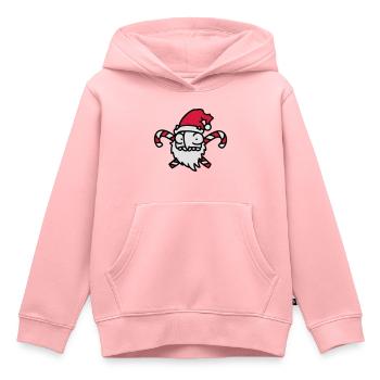 Weihnachtsmann Zuckerstange 3 - Kinder Premium Organic Hoodie - Rosa - Vorne - AI Model Kid Female (0cm)