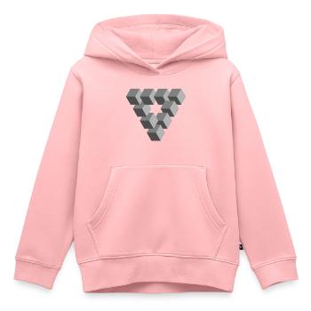 Illusions - Sweat Premium à capuche enfant bio - rose - Devant - AI Model Kid Female (0cm)