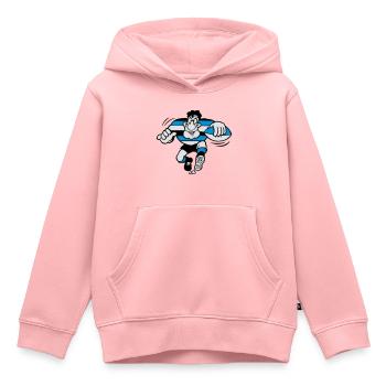 00rugby - Kinder Premium Organic Hoodie - Rosa - Vorne - AI Model Kid Female (0cm)