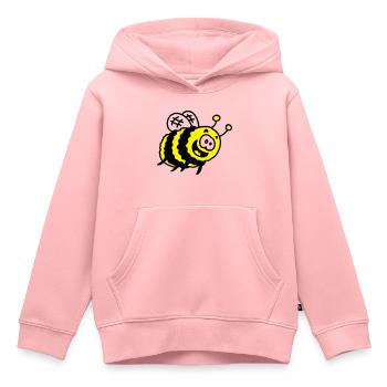 bourdon drôle - Sweat Premium à capuche enfant bio - rose - Devant - AI Model Kid Female (0cm)